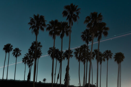 Long Exposure of Plane Departing from LAX