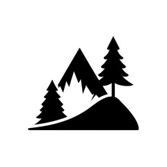 Obraz premium Mountain landscape with pine trees