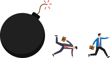 tax or loan payment trouble, stock market and crypto currency crisis concept
