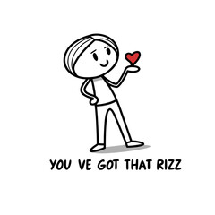 vector illustration of a man holding a heart