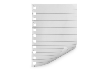  isolated curled sheet of paper on a transparent background