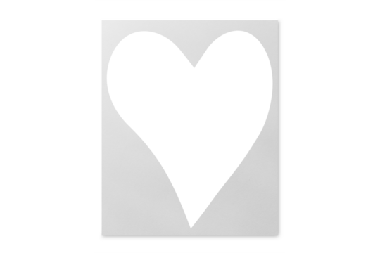 a textured a paper heart on a transparent background sheet of paper - Powered by Adobe