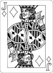 Jack of Diamonds Design from Deck of Playing Cards