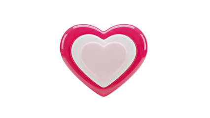 Layered Pink and White Hearts