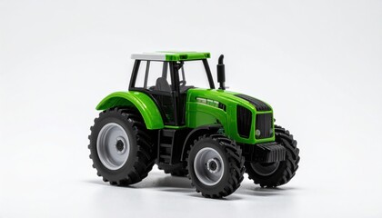 Obraz premium Green Deutz-Fahr Tractor Model on White Background.