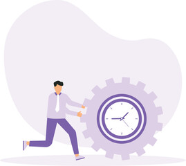 Effort and time to make money, success long term investment, deadline effect to make finish work concept
