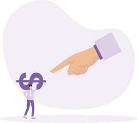 Working hard for money, effort to earn more salary or investment profit, tax burden or financial problem and difficulty concept
