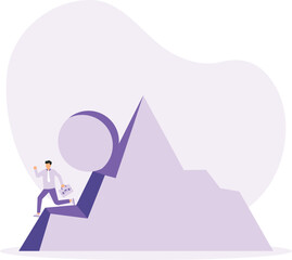 Run away from trouble and avoid from working stress, conflict with people or escape from financial problem or economic crisis concept
