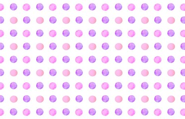 ピンクと紫の水彩ドット柄背景　水玉模様