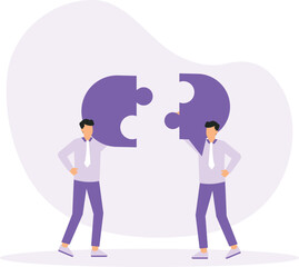 Business communication skills and explain idea, speak, tell and listen to coworkers, work discussion or success information concept
