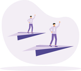 Mentor or support employee to success, manager to help or advice staff to reach goal, work coaching or adviser expert concept
