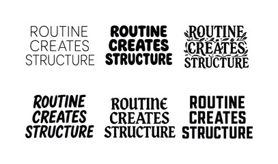 Harmonious Lettering Grid. Routine creates structure. Set lettering. harmonious lettering variations of the same emblematic concept, each with different