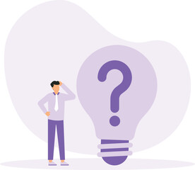 Solving problem or business solution, ask for reply or idea to solve difficulty and trouble
