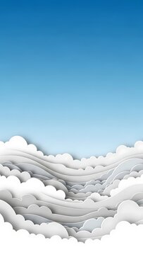 Subtle Layers of White Clouds Against a Bright Blue Sky Background