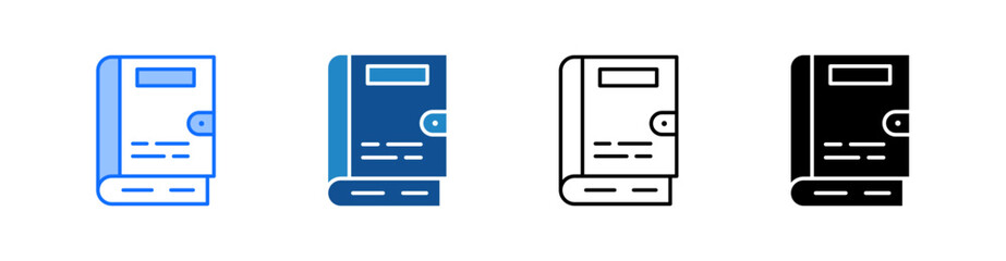 Book Multiple Style Icon Set 