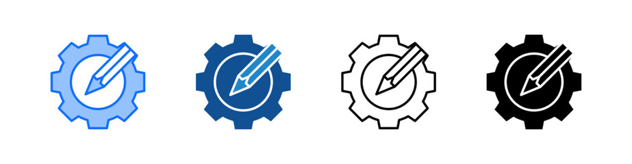 Development Multiple Style Icon Set  © Adiba