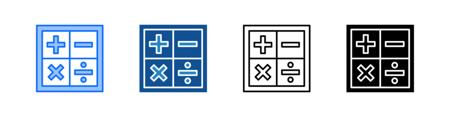 Obraz premium Math Multiple Style Icon Set 