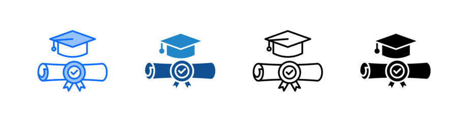 Bachelor Multiple Style Icon Set 