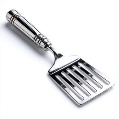 a stainless steel grill turner - isolated product photo