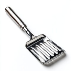 a stainless steel grill turner - isolated product photo