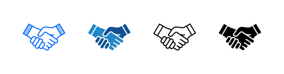 Partnership Multiple Style Icon Set 