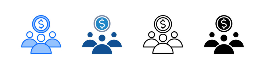 Customer Multiple Style Icon Set 