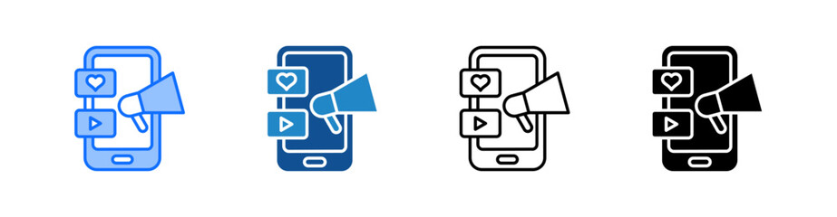 Marketing Multiple Style Icon Set 