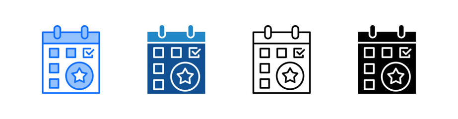 Event Multiple Style Icon Set 