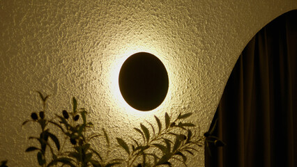 The light bulb provides illumination for interior spaces in homes and shops. It has a warm, modern, soft yellow light.