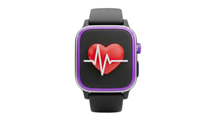 Smartwatch with Heartbeat Icon