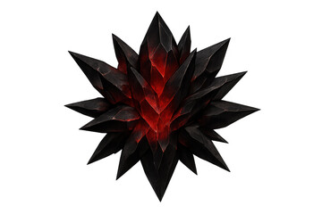 Dark magic crystal showing glowing red core