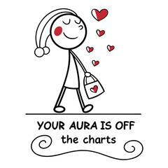 happy valentines day card with girl