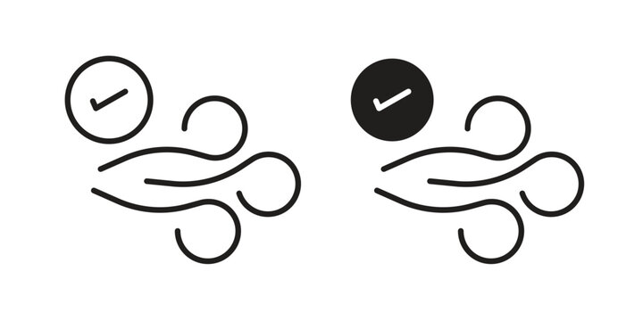 Clean Air icons set designed in filled, outline, line and stroke style