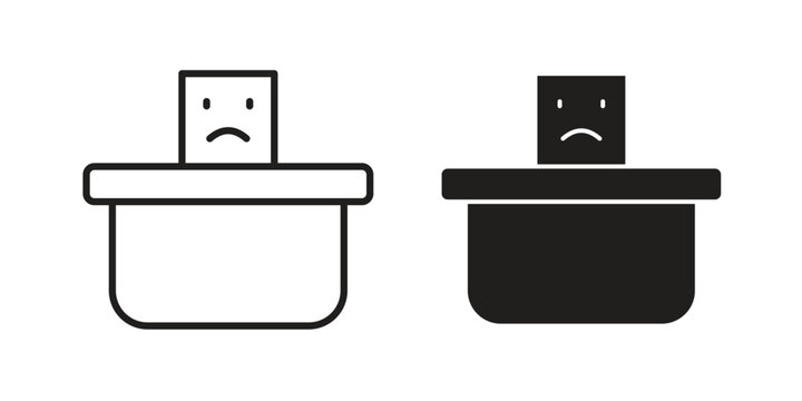 Complaint box icons set designed in filled, outline, line and stroke style