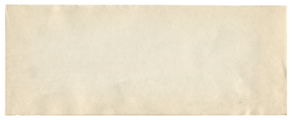 horizontal long old aged paper texture with beige tint on white