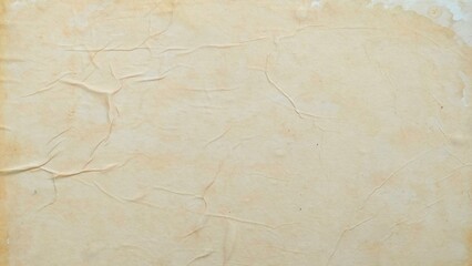 Old crumpled paper background texture. Wet and glued paper surface with natural folds. Vintage paper poster with space for text and advertising copy.