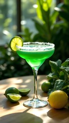 cocktail with lime