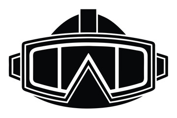 virtual reality vector icon silhouette