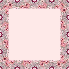 Elegant Pink and Maroon Decorative Square Frame