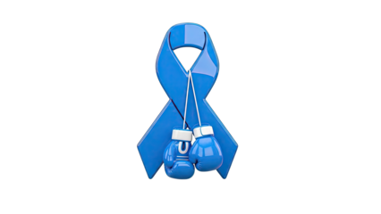 Blue Ribbon with Boxing Gloves