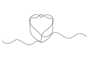 Healthcare protection line icon with heart and shield
