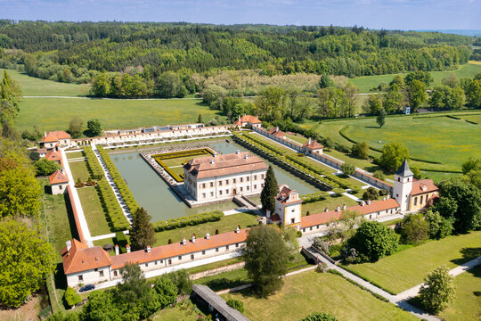  renaissance water castle Kratochvile near Netolice, South Bohemia, Czech republic
