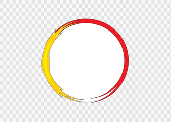 Red round frame vector icon design template with blank label sticker for web and business illustration concept.