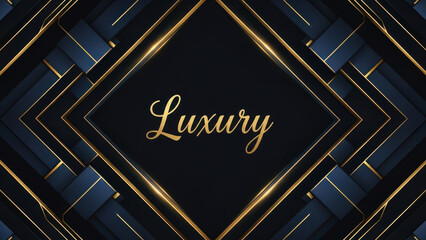Luxury Diamond Frame Gold Text Background Design