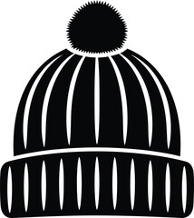 Winter Knit Cap Icon Vector Illustration Design Element