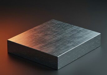 A thick, silver blank material is experiencing extreme pressure, causing permanent plastic deformation and structural failure ,distortion ,failure ,test