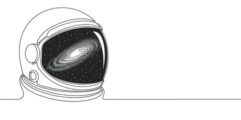 Astronaut Helmet Space Galaxy Cosmos Exploration Concept