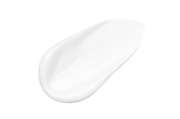 smear of cream texture on transparent background