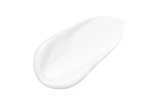 smear of cream texture on transparent background