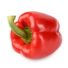 Red bell pepper isolated on a white background